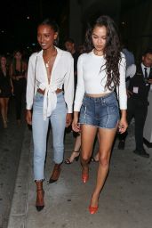 Jasmine Tookes and Shanina Shaik - Night Out at Catch in West Hollywood 07/06/2018