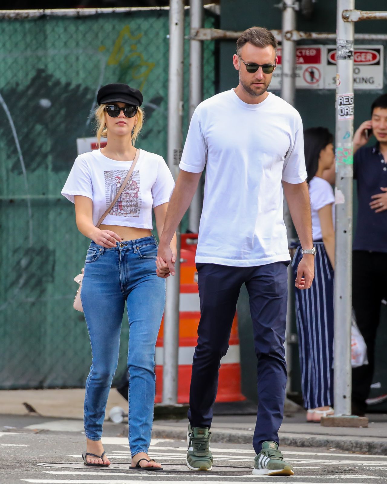 Jennifer Lawrence and Cooke Maroney in NYC 07/30/2018 • CelebMafia