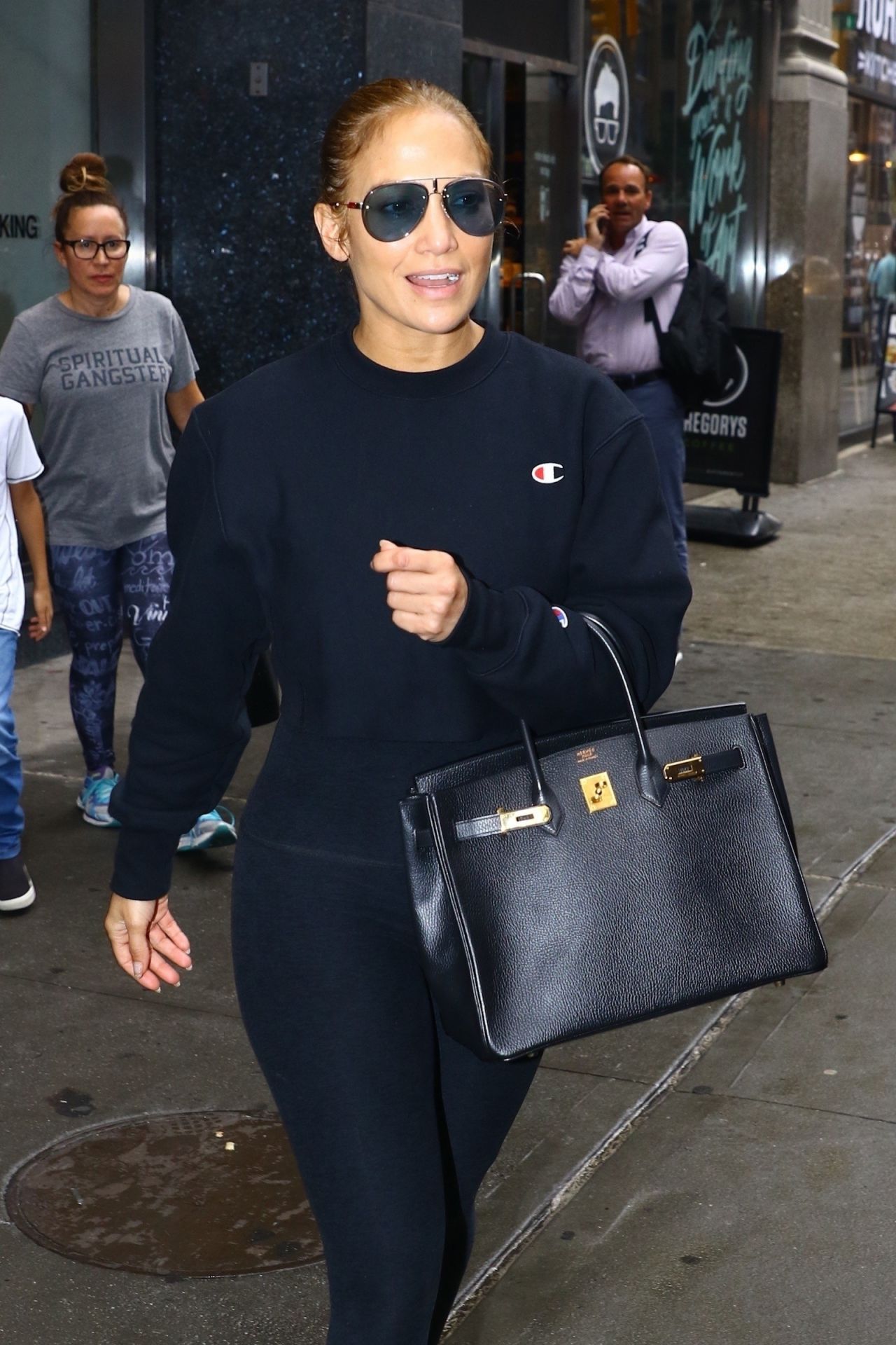 Jennifer Lopez - Leaving a Recording Studio in NYC 07/30/2018 • CelebMafia