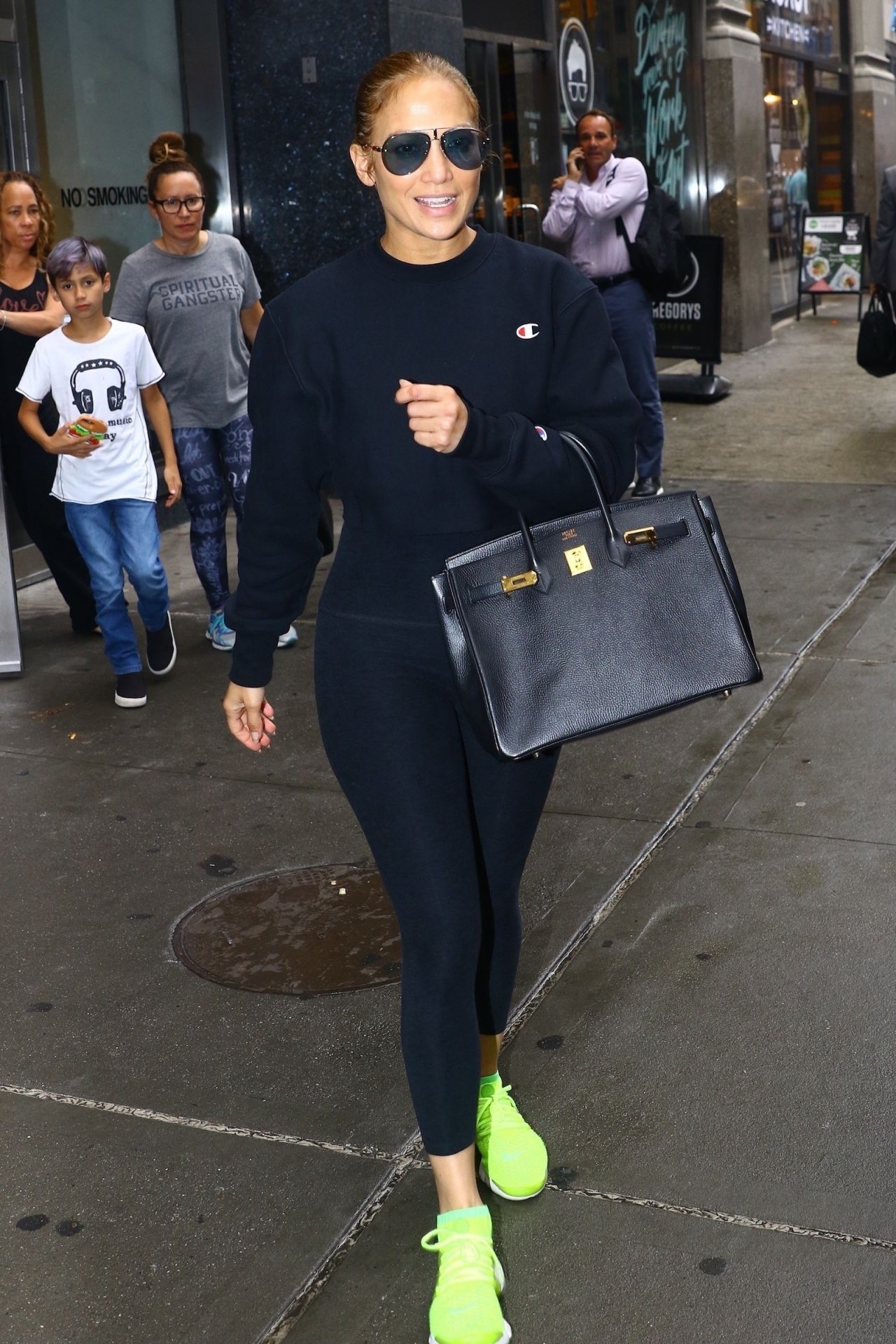 Jennifer Lopez - Leaving a Recording Studio in NYC 07/30/2018 • CelebMafia