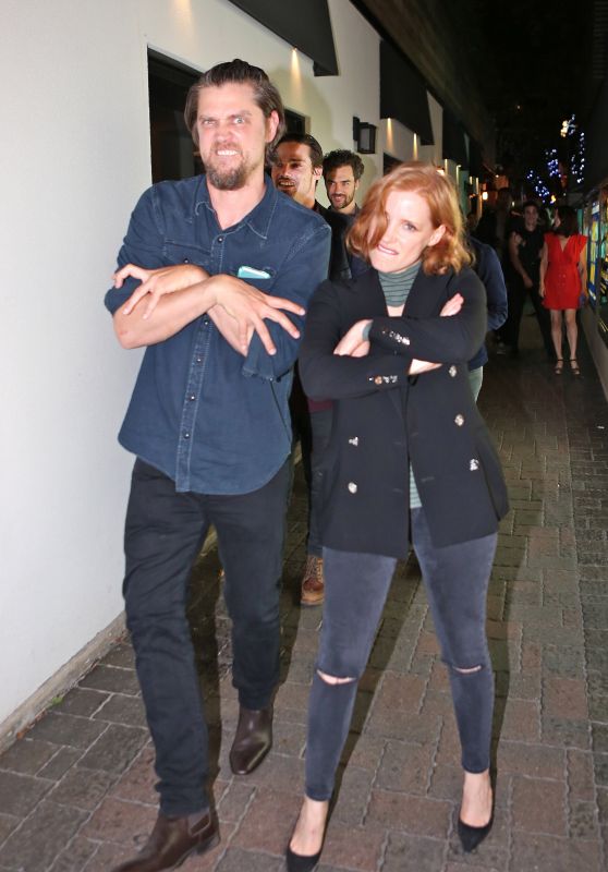Jessica Chastain and Gian Luca Night Out in Toronto