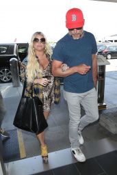 Jessica Simpson and Eric Johnson at LAX Airport in LA 07/30/2018