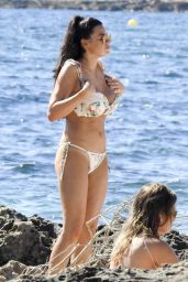 Jessica Wright in a Flowered Bikini - Holiday in Ibiza, July 2018