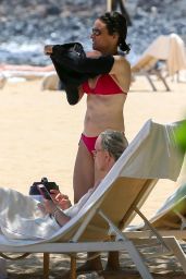 Julia Louis-Dreyfus in Bikini at the Beach on the Island of Lanai