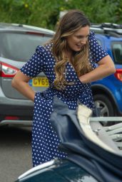 Kelly Brook - Filming Antiques Roadshow in Battle, East Sussex