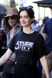 Krysten Ritter and Rachel Taylor - Filming Scenes at the Marvel