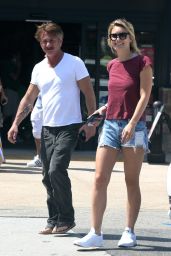 Leila George in Jeans Shorts Out in Malibu