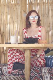 Lindsay Lohan - Photoshoot at Her Beach Club in Mykonos Island 07/29/2018