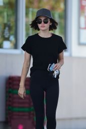 Lucy Hale at a Gas Station in Los Angeles 07/25/2018