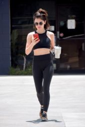 Lucy Hale in Workout Gear - Finishes a Workout in LA