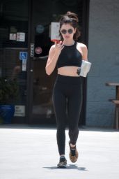 Lucy Hale in Workout Gear - Finishes a Workout in LA