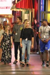 Margot Robbie on the Set of "Once Upon a Time" in Hollywood 07/25/2018