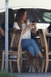 Minka Kelly With Her Father Rick Dufay at the Kings Road Cafe in LA 07/03/2018