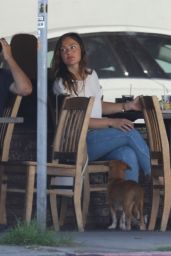 Minka Kelly With Her Father Rick Dufay at the Kings Road Cafe in LA 07/03/2018