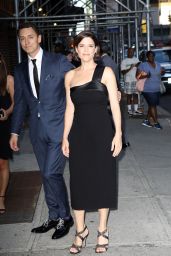 Neve Campbell - Arrives At The Late Show With Stephen Colbert in NYC