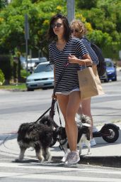 Nina Dobrev - Walks Her Dog Maverick in LA 07/01/2018