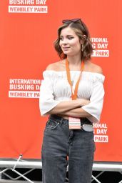 Nina Nesbitt at International Busking Day in London 07/21/2018