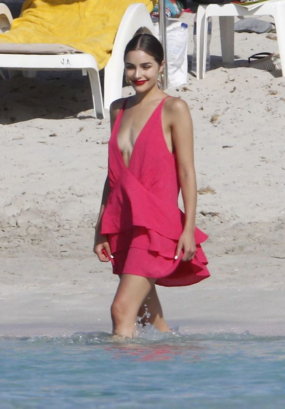 Olivia Culpo at a Beach in Fomentera, June 2018