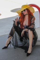 Phoebe Price Pumps Gas in Beverly Hills 07/07/2018