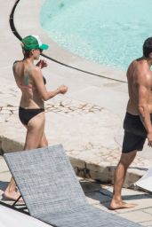 Robin Wright and Clement Giraudet - Poolside in Positano