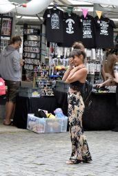 Roxanne Pallett - Filming a Special Feature for her Minster FM Breakfast Radio Show in York City 07/18/2018