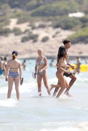 Ruby Mae in Bikini - Beach in Ibiza, July 2018