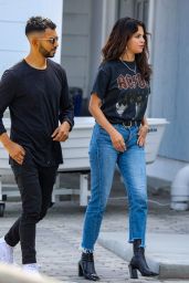 Selena Gomez in Jeans and AC/DC T-Shirt