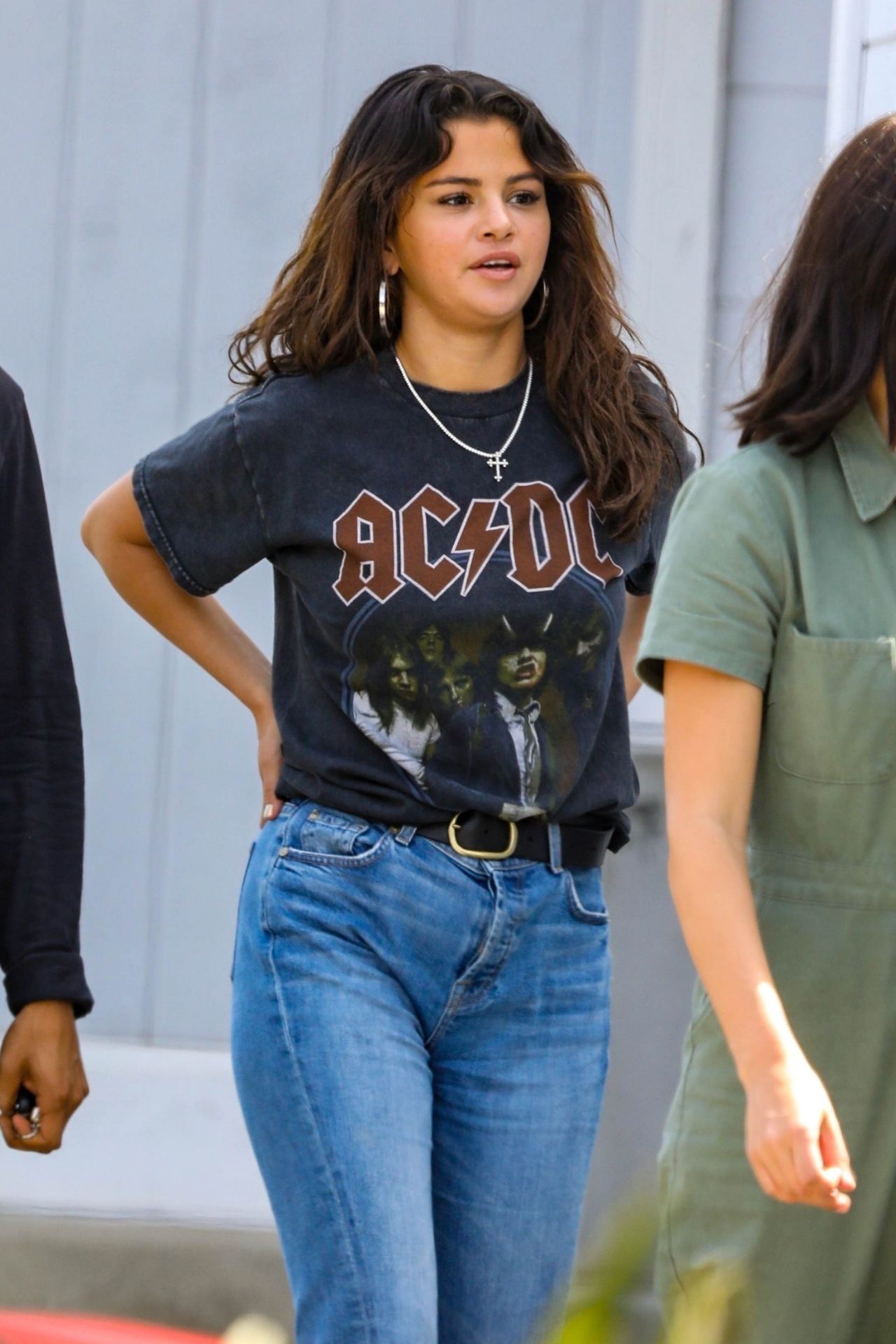 Selena Gomez in Jeans and AC/DC T-Shirt • CelebMafia