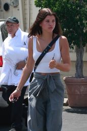 Sofia Richie in a White Tank-Top - Los Angeles 07/16/2018