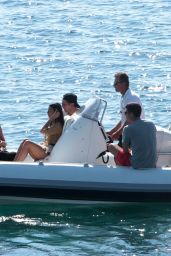 Sofia Richie in Bikini Top on a Speedboat at Mykonos Island