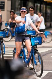 Sophie Turner and Priyanka Chopra - Go For a Ride on Citibikes in NYC, July 2018