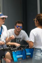 Sophie Turner and Priyanka Chopra - Go For a Ride on Citibikes in NYC, July 2018