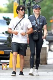 Sophie Turner in Tights Out in NYC 07/24/2018
