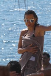 Sylvie Meis in Bikini on the Beach in Mykonos
