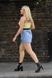 Tallia Storm Leggy in Mini Skirt - Chelsea, London 07/07/2018