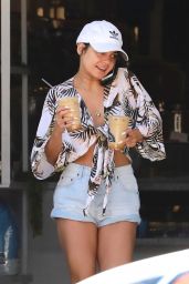 Vanessa Hudgens Leggy in Shorts - Out for Coffee in Studio City 07/29/2018