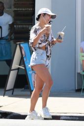 Vanessa Hudgens Leggy in Shorts - Out for Coffee in Studio City 07/29/2018