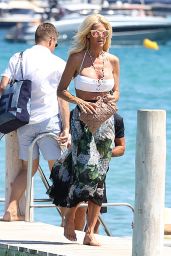 Victoria Silvstedt - Arriving at Club 55 in Saint-Tropez 07/24/2018