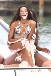 Winnie Harlow Show Off Her Curves in Bikini on a Yacht in Miami 07/28/2018
