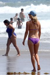 Ali Larter in Bikini on Malibu Beach 08/14/2018