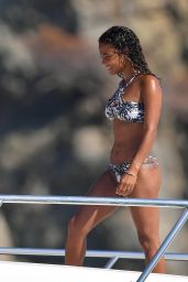 Christina Milian in Bikini on a Yacht in Saint-Tropez 08/16/2018
