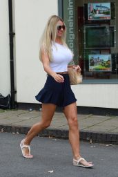 Christine McGuinness - Leaving The Style Lounge Hair Salon in Cheshire