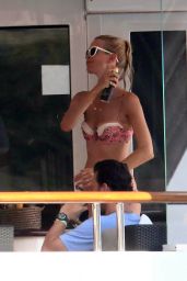 Claudia Schiffer on a Yacht in Tuscany 08/23/2018