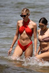 Devon Windsor in a Red Bikini in Miami 08/13/2018