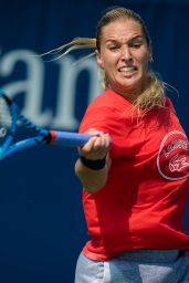 Dominika Cibulkova – Practices Ahead of the 2018 US Open in NYC