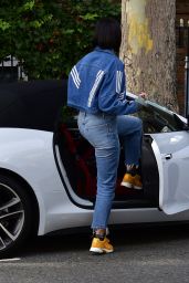 Dua Lipa Booty in Jeans - Getting Into Her Sports Car in London 08/30/2018