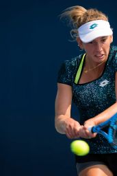 Elise Mertens – Practices Ahead of the 2018 US Open in NYC