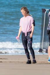 Emilia Fox - Filming Scenes For "Delicious" in Cornwall 08/08/2018