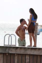 Fern Hawkins and Harry Maguire at Nikki Beach in Barbados 08/02/2018