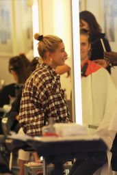 Hailey Baldwin and Justin Bieber - Cutler Hair Salon in NYC 08/08/2018
